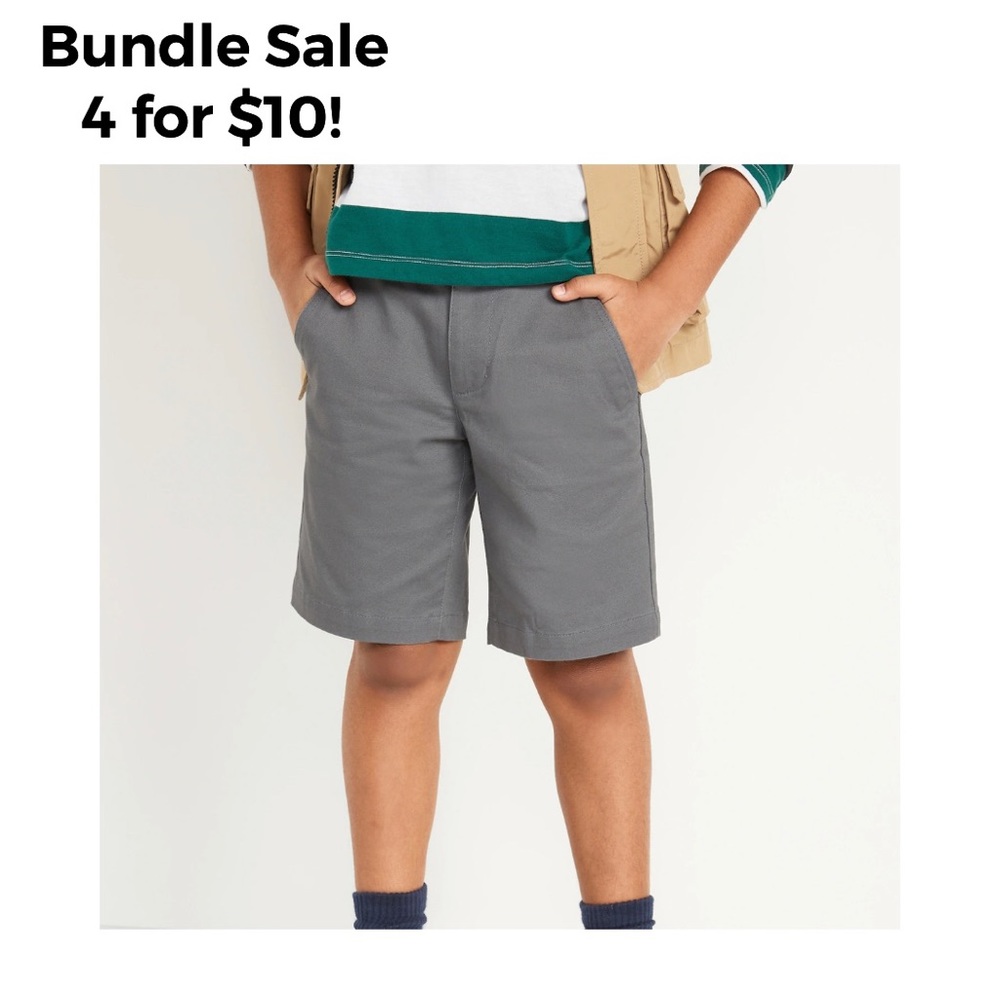 Old Navy Boys Built-In Flex Flat-Front Straight Twill Shorts